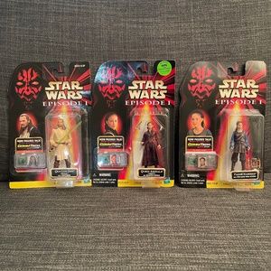 1998 Vintage Star Wars Episode I Qui-Gon Jinn, Queen Amidala & Padme Naberrie